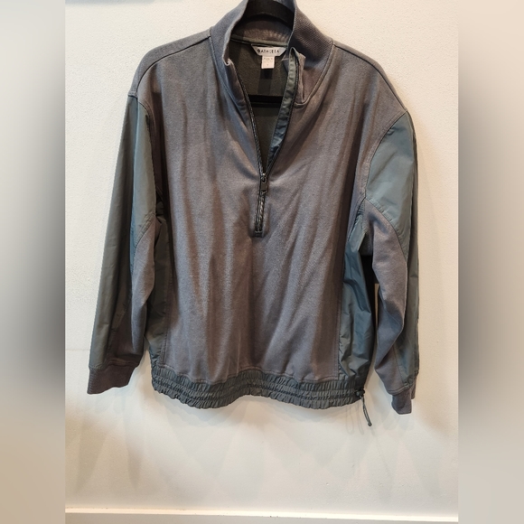 Athleta Triumph Hybrid Half Zip Sweatshirt, Green, Size US M - Picture 2 of 7